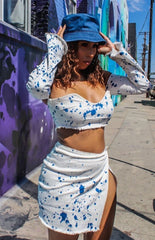 Splatter Skirt Set (Neon Yellow) - STUSH BEAUTIQUE