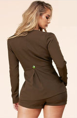 Olive Bling Shorts Set - STUSH BEAUTIQUE