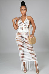 Catch Me Outside Skirt Set (White) - STUSH BEAUTIQUE