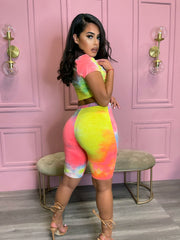 Tie Dye Biker Set - STUSH BEAUTIQUE