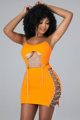 Too Late Skirt Set (Orange) - STUSH BEAUTIQUE