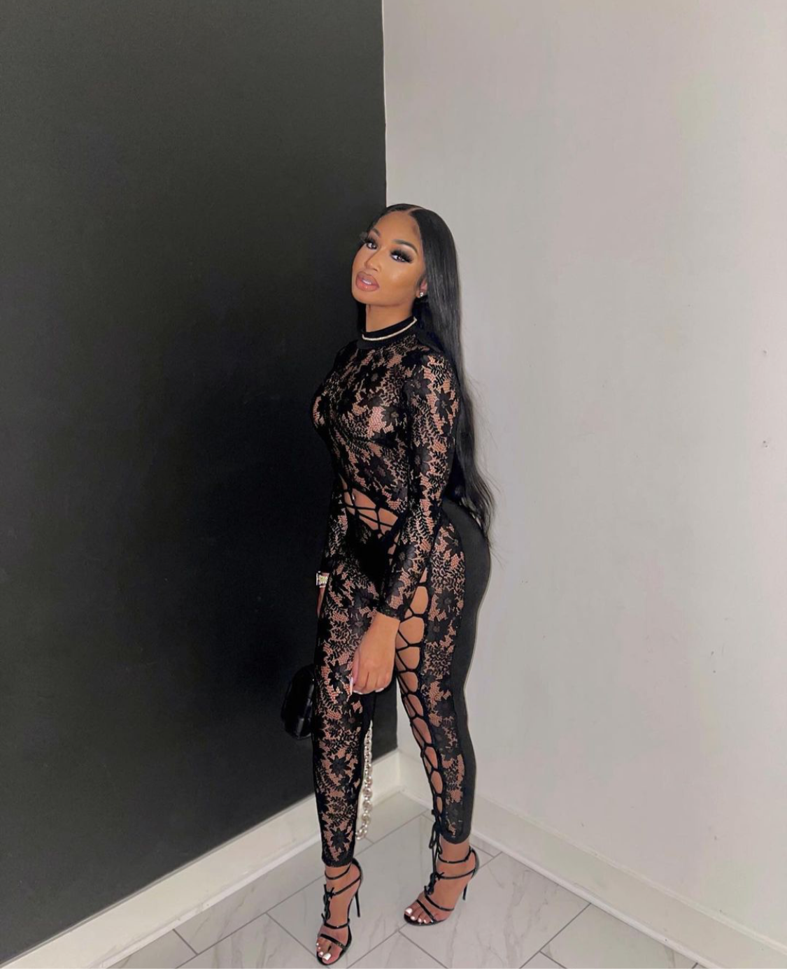 Lace Me Up Jumpsuit STUSH BEAUTIQUE